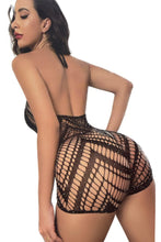 Load image into Gallery viewer, RHINESTONE FISHNET DRESS