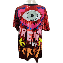 Load image into Gallery viewer, Evil Eye Sequins Short Sleeve Dress