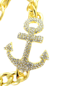 Crystal Studded ANCHOR Bracelet