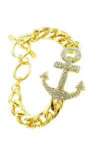 Crystal Studded ANCHOR Bracelet