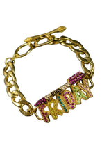 Load image into Gallery viewer, Crystal Studded FRIDAY Bracelet