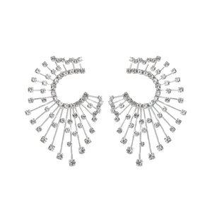 Sunburst Line Post Back Earrings