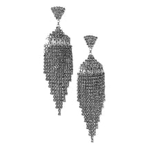 Load image into Gallery viewer, CUBIC FRINGE DROP EARRINGS