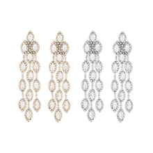 Load image into Gallery viewer, RHINESTONE MARQUISE CHANDELIER EARRINGS