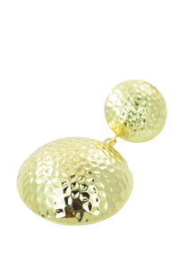 TEXTURED DOME METAL EARRINGS