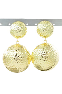 TEXTURED DOME METAL EARRINGS