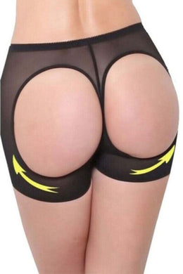 Women Fashion Butt Lifter Boy Shorts - Black