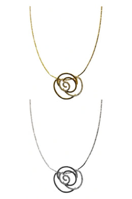 Fashion Rose Crystal Pendant Necklaces