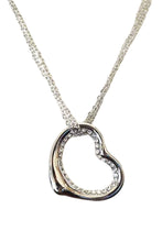 Load image into Gallery viewer, Crystal cut out heart pendant necklace