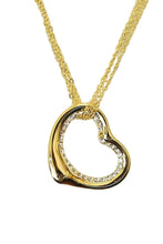 Load image into Gallery viewer, Crystal cut out heart pendant necklace