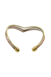 Heart Shaped Triple Band Cuff