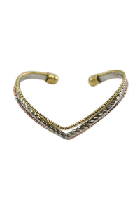 Heart Shaped Triple Band Cuff