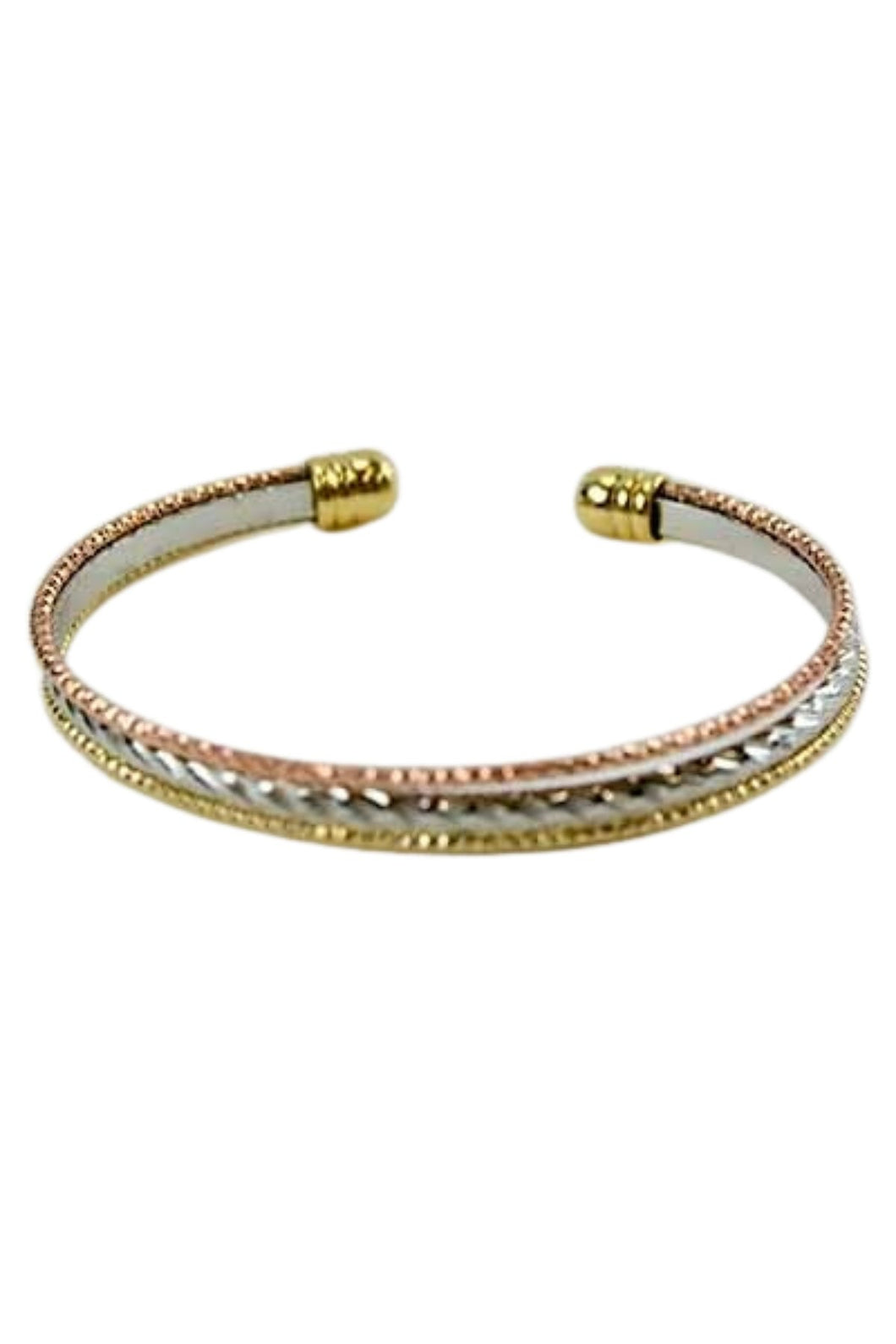 Triple Band Middle Textured Cuff