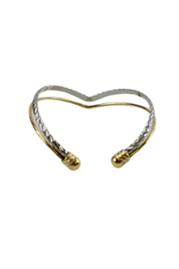 Heart Shaped Double Band Cuff