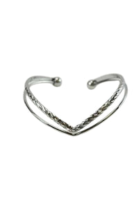 Heart Shaped Double Band Cuff