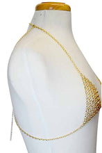 Load image into Gallery viewer, Rhinestone Beaded Chain Bralette