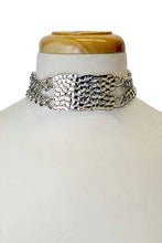 Load image into Gallery viewer, METAL ACCENT THICK CHAIN CHOKER NECKLACE SET