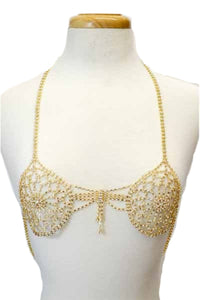 Rhinestone  Chain Bralette