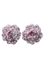 Load image into Gallery viewer, Jeweled crystal flower earrings