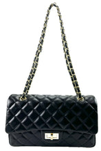 Load image into Gallery viewer, QUILTED FAUX LEATHER HAND BAG