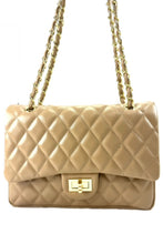 Load image into Gallery viewer, QUILTED FAUX LEATHER HAND BAG