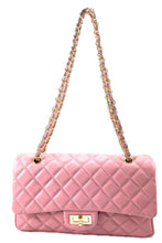 Load image into Gallery viewer, QUILTED FAUX LEATHER HAND BAG