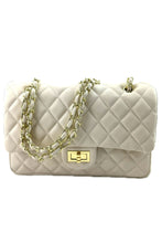 Load image into Gallery viewer, QUILTED FAUX LEATHER HAND BAG