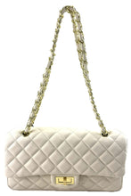 Load image into Gallery viewer, QUILTED FAUX LEATHER HAND BAG