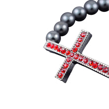 Load image into Gallery viewer, Studded Cross Metal Balls Bracelet