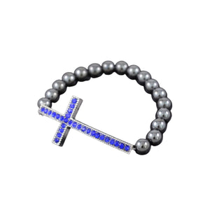 Studded Cross Metal Balls Bracelet