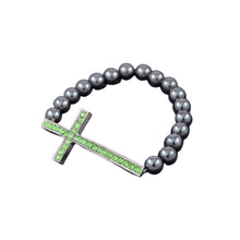 Load image into Gallery viewer, Studded Cross Metal Balls Bracelet