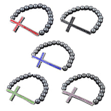 Load image into Gallery viewer, Studded Cross Metal Balls Bracelet