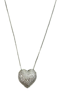 Pave Heart Necklace