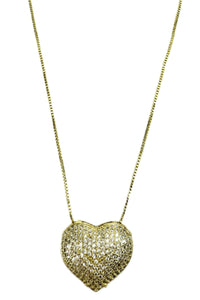 Pave Heart Necklace