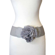 Load image into Gallery viewer, Flower Accent Stretch Belt