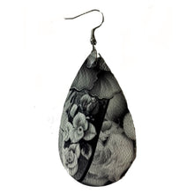 Load image into Gallery viewer, Flower Print Teardrop Earrings