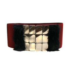 Load image into Gallery viewer, Studded Fur Belt