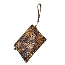 Load image into Gallery viewer, Studded Leopard Skin Clutch