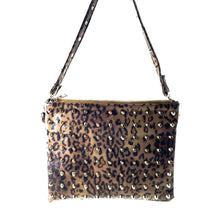 Load image into Gallery viewer, Studded Leopard Skin Clutch