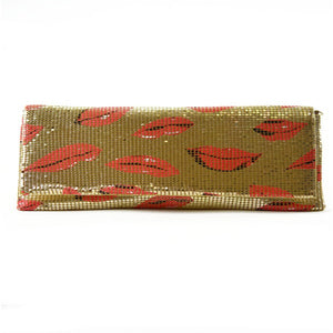 Lips Printed Evening Clutch