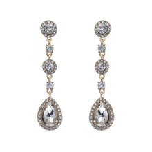 Load image into Gallery viewer, PEAR SHAPE LONG DROP EARRINGS