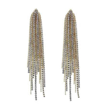 Load image into Gallery viewer, Rhinestone Fringe Earrings