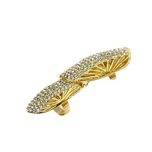 Studded Double Whole Finger Ring