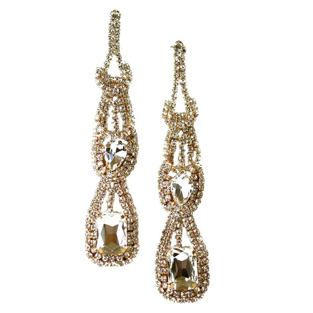 RHINESTONE  DROP EARRINGS