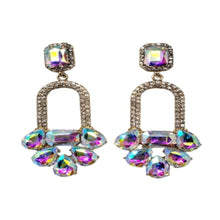 Load image into Gallery viewer, Crystal Rain Drop Stone Ring Earrings
