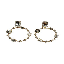 Load image into Gallery viewer, Metal With Multi Crystal Stone Ring Earrings