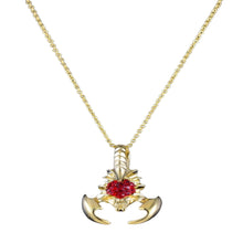 Load image into Gallery viewer, Studded Craw Fish Pendant Necklace