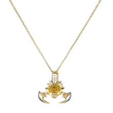 Load image into Gallery viewer, Studded Craw Fish Pendant Necklace