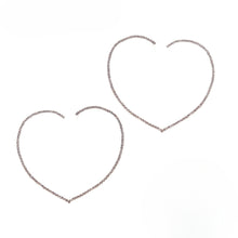 Load image into Gallery viewer, Rhinestone 1.5 Mm Heart Shape Earrings