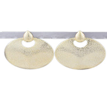 Load image into Gallery viewer, Textured Metal Round Earrings